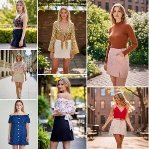 Women’s Clothing Bundle Lot of 10 - Skirts, Tops and Dress